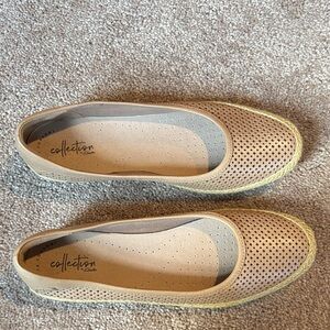 Collection B Beige Perforated Flats